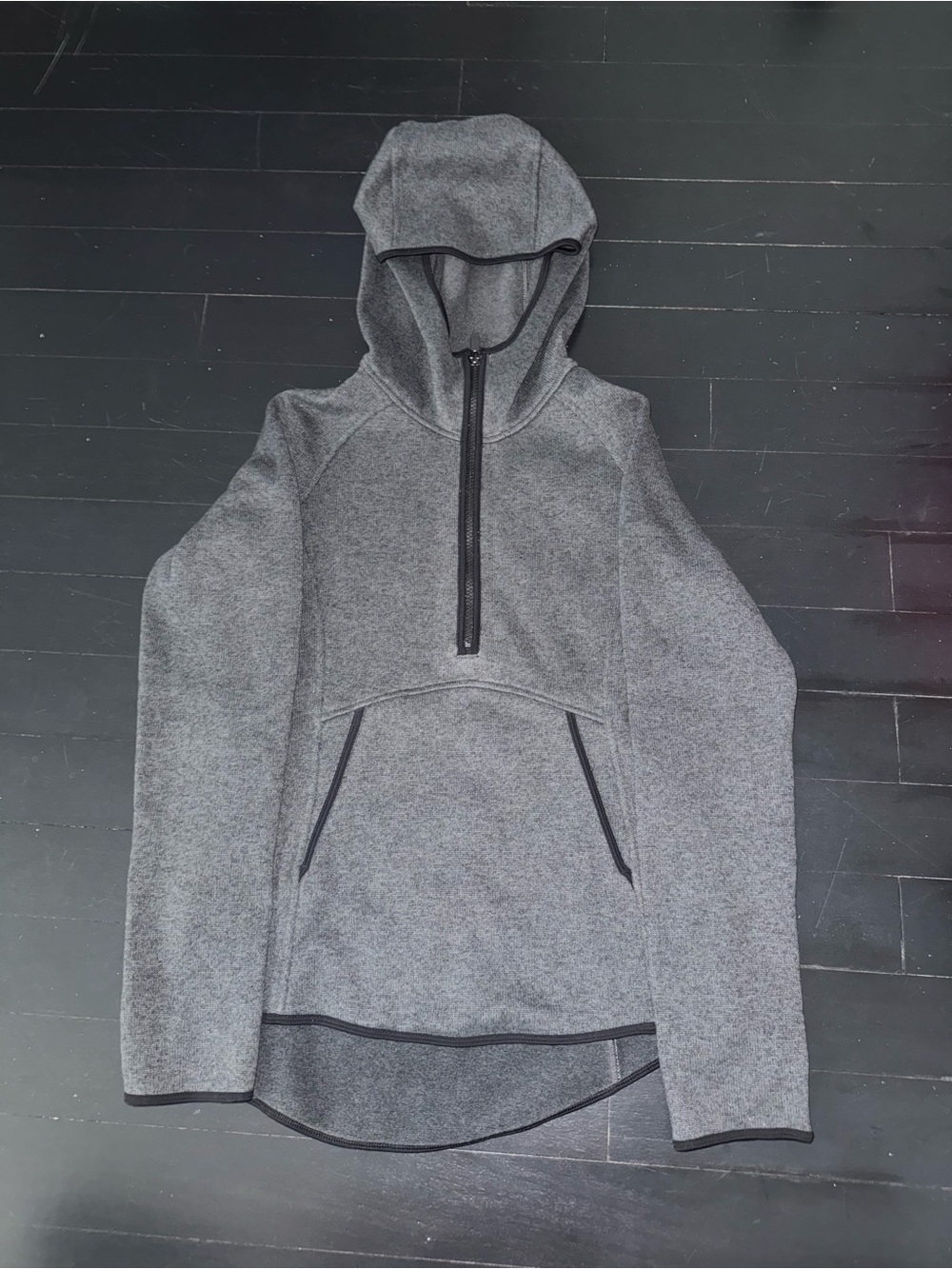 Women’s Lululemon Gray Hooded Half-Zip Sweater